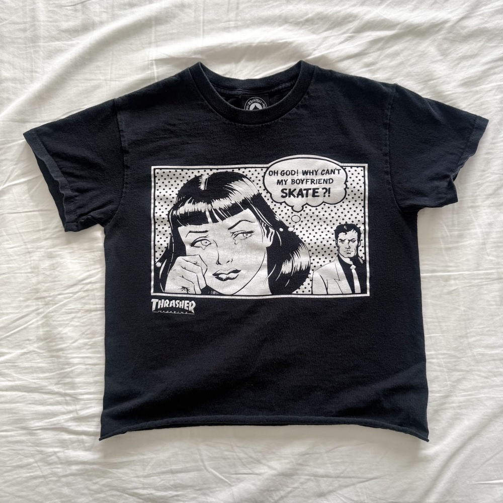 THRASHER Cropped Boyfriend Comic Shirt